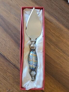 Decorative Murano Glass Cheese Server - Home Dining And Entertaining